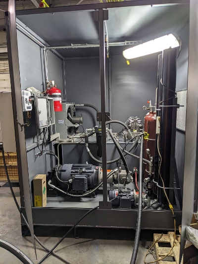 Loading station hydraulic power unit